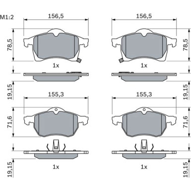 Bremsklötze | CHEVROLET,OPEL | 0 986 424 457 Bremsklötze | CHEVROLET,OPEL | 0 986 424 457