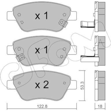 CIFAM Bremsbelagsatz, Scheibenbremse | 822-321-4