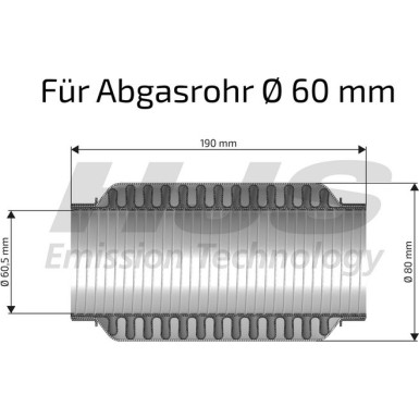 Softflexrohr ohne Rohr | DM 60 L 190mm | 83 00 8579 Softflexrohr ohne Rohr | DM 60 L 190mm | 83 00 8579