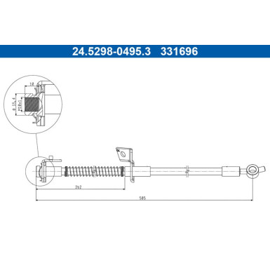 ATE Bremsschlauch | 24.5298-0495.3
