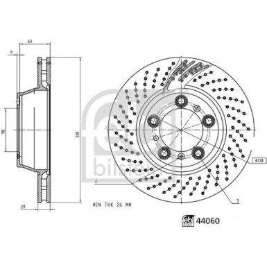 FEBI BILSTEIN Bremsscheibe | 44060