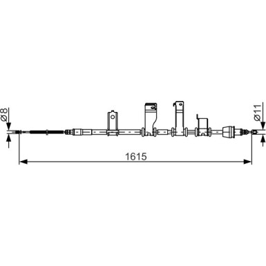 1 987 482 349 Seilzug, Feststellbremse 1 987 482 349 Seilzug, Feststellbremse