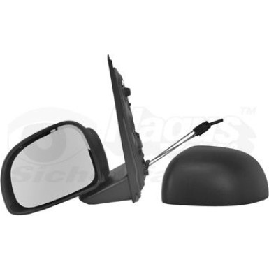 Aussenspiegel li. manüller Verst Fiat Panda (312) konvex schwarz rauh OE 735594383 HAGUS
