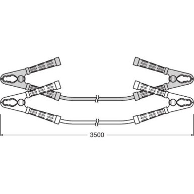 Starthilfekabel 25mm 700A | Kupferbesch. Alu-Kabel 3,5m | OSC250A