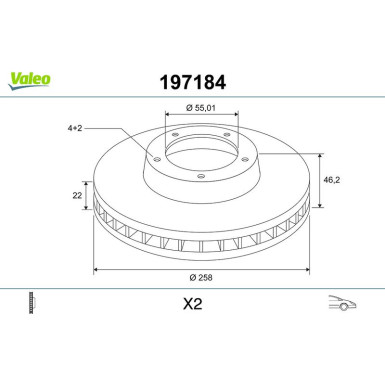 VALEO Bremsscheibe VALEO Bremsscheibe
