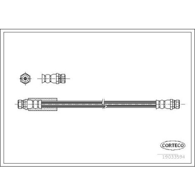 CORTECO Bremsschlauch | 19033594