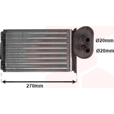 VAN WEZEL Wärmetauscher, Innenraumheizung 58006296