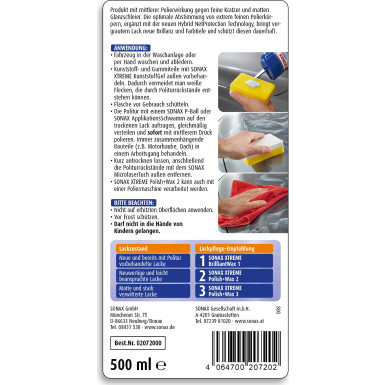 Sonax Xtreme Polish & Wax 2 500ml XTREME Polish+Wax 2 02072000