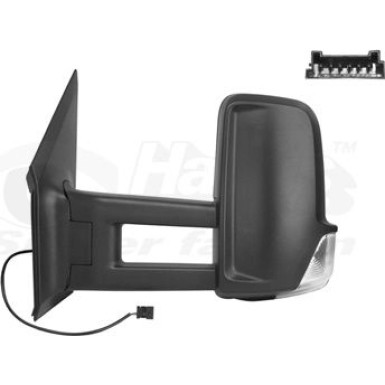 Aussenspiegel li. elek. Verstell. bhz M B Sprinter 906 ->3,5t, 6PIN langer Arm OE A000-810-8219 HAGUS
