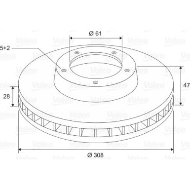 VALEO Bremsscheibe 197676