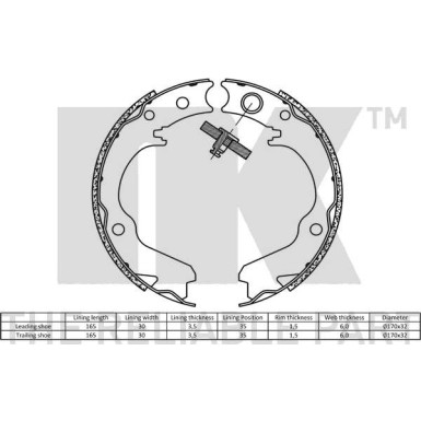 2744646 Bremsbackensatz 2744646 Bremsbackensatz