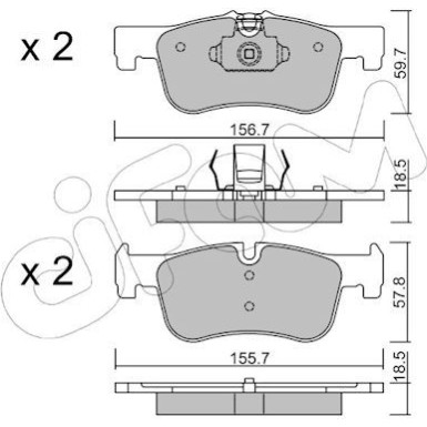 CIFAM Bremsbelagsatz, Scheibenbremse CIFAM Bremsbelagsatz, Scheibenbremse