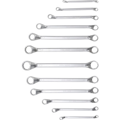 BGS Doppel-Ringschlüssel-Satz | tief gekröpft | SW 6 - 32 mm | 12-tlg | 30200