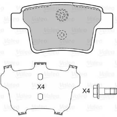 VALEO Bremsbeläge 598740