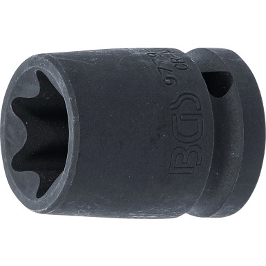 BGS Kraft-Steckschlüssel-Einsatz E-Profil | Antrieb Innenvierkant 12,5 mm (1/2"""") | SW E24 | 9779-24