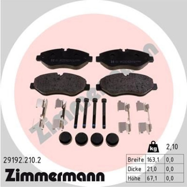 ZIMMERMANN Bremsbeläge ZIMMERMANN Bremsbeläge