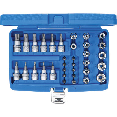 BGS Bit- und Steckschlüsseleinsatz-Satz | 10 mm (3/8"""") | T-Profil (für Torx) | 34-tlg | 5021