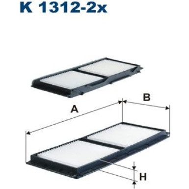 FILTRON Filter, Innenraumluft K 1312-2x