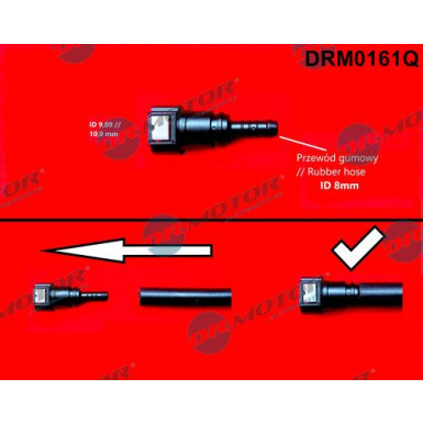 DR.MOTOR Schlauchverbinder, Kraftstoffschlauch DRM0161Q