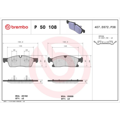 BREMBO Bremsklötze VA MERCEDES GL-Klasse (X166) PRIME LINE P 50 108 BREMBO Bremsklötze VA MERCEDES GL-Klasse (X166) PRIME LINE P 50 108