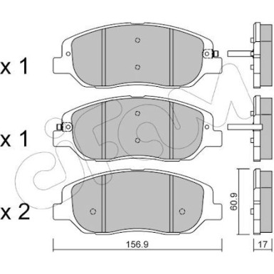 CIFAM Bremsbelagsatz, Scheibenbremse 822-1031-0