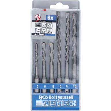 BGS Hammer-Bohrer-Satz SDS-Schaft, Hartmetallspitze 5 - 10 mm 6-tlg BGS Do it yourself 2007
