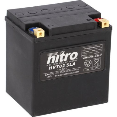 NITRO Motorradbatterie, geschlossen | HARLEY DAVIDSON, OE 66010-97 | HVT 02 SLA