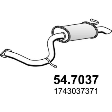Endschalldämpfer | TOYOTA RAV4 05 | 54.7037 Endschalldämpfer | TOYOTA RAV4 05 | 54.7037