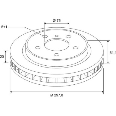 VALEO Bremsscheibe 672665 COATED