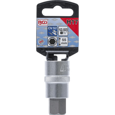BGS Bit-Einsatz | Antrieb Innenvierkant 12,5 mm (1/2"""") | Innensechskant 17 mm | 5184-H17
