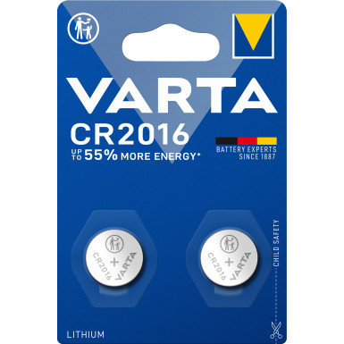 06016 101 402 Varta Electronics CR2016 Blister 2 06016 101 402 Varta Electronics CR2016 Blister 2