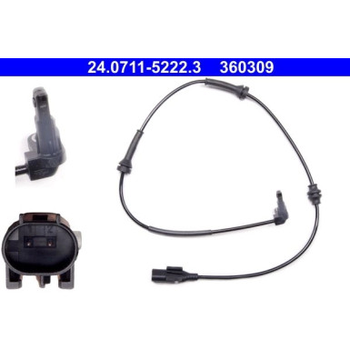 ATE ABS Sensor 24.0711-5222.3 ATE ABS Sensor 24.0711-5222.3