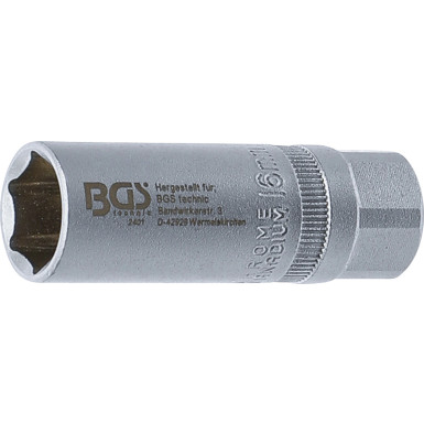 BGS Zündkerzen-Einsatz Sechskant | Antrieb Innenvierkant 12,5 mm (1/2"""") | SW 16 mm | 2401