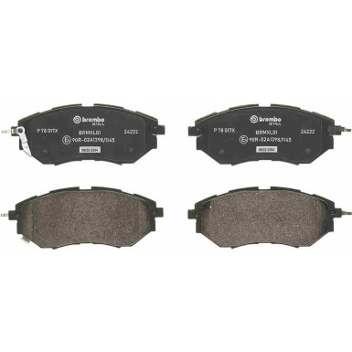 BREMBO Bremsklötze Xtra VA/ HA | SUBARU BRZ, Forester 07 | P 78 017X