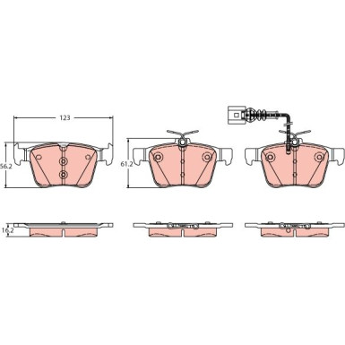Bremsklötze HA | AUDI A3, Q3, TT 12 | GDB2358 Bremsklötze HA | AUDI A3, Q3, TT 12 | GDB2358