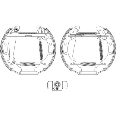 Satz Bremsbacken Vw Golf/Vento/Passat/Polo 88 | 84044703