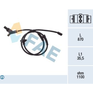 78015 Sensor, Raddrehzahl