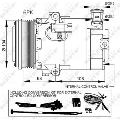 Kompressor, Klimaanlage EASY FIT 32428