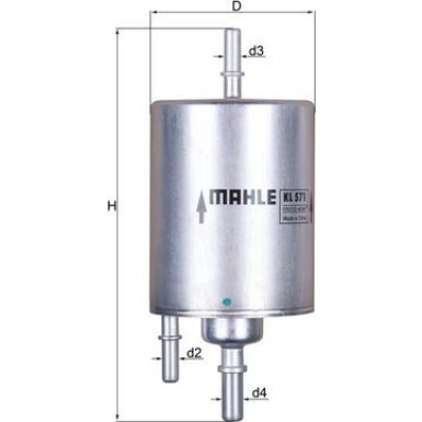 MAHLE Kraftstofffilter | KL 571