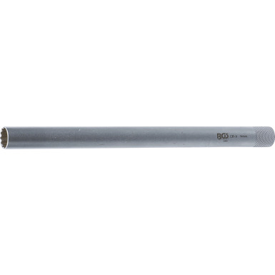 BGS Zündkerzen-Einsatz Zwölfkant, extra lang | Antrieb Innenvierkant 10 mm (3/8"""") | SW 14 mm | 2404