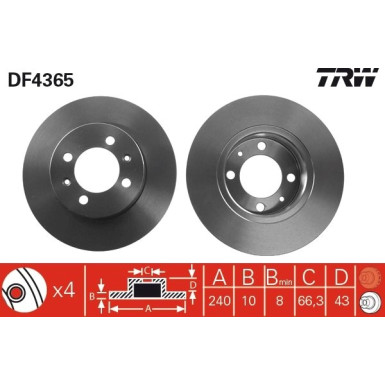 52 482 025 Bremsscheibe HA | MG MGF 95 | DF4365