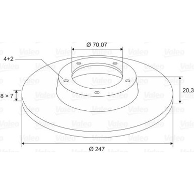 VALEO Bremsscheibe 186196