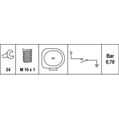 HELLA Öldruckschalter 6ZL 008 280-031 HELLA Öldruckschalter 6ZL 008 280-031