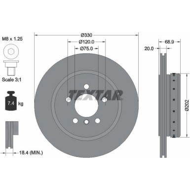 Bremsscheibe Bmw T. 5 10 PRO+ 92265925