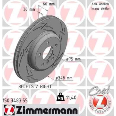 ZIMMERMANN Bremsscheibe 150.3483.55 BLACK Z