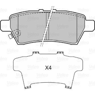 VALEO Bremsbeläge 598730