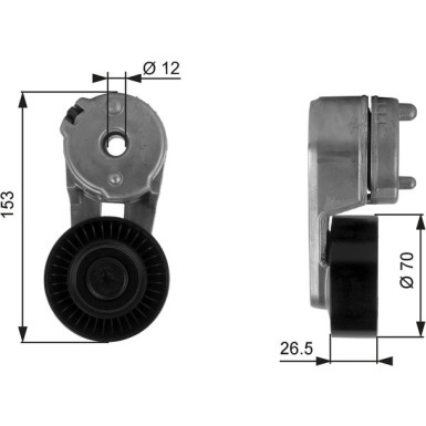 GATES Spannrolle | T38163