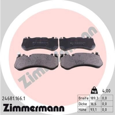 ZIMMERMANN Bremsbeläge ZIMMERMANN Bremsbeläge