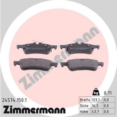 ZIMMERMANN Bremsbeläge