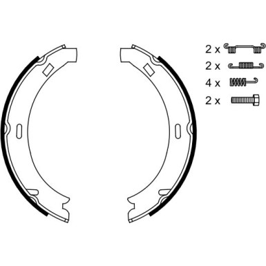 Bremsbacken | MERCEDES,CHRYSLER | 0 986 487 582